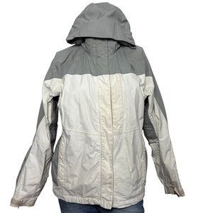 North face full zip grey/white Hyvent jacket